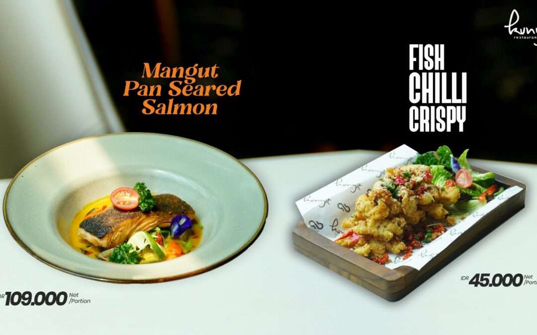 Mangut Pan Seared Salmon and Fish Chili Crispy